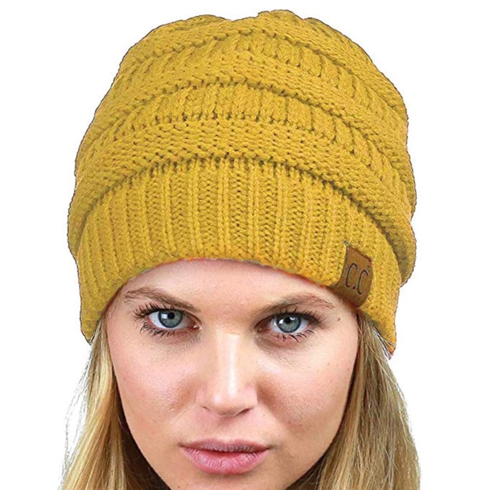 C.C BEANIE COLOR MUSTARD